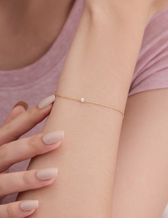 【925純銀】簡約淡水珍珠手鍊