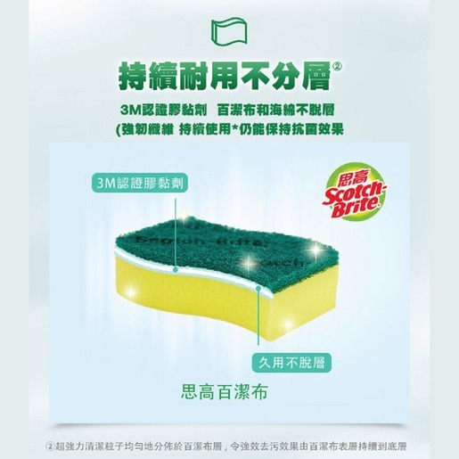 [抗菌淨味] 3M海綿百潔布 (一包6塊) 326AB