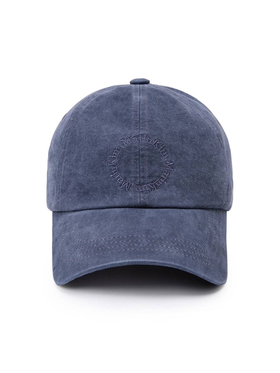 水洗圓標LOGO棒球帽 海軍藍