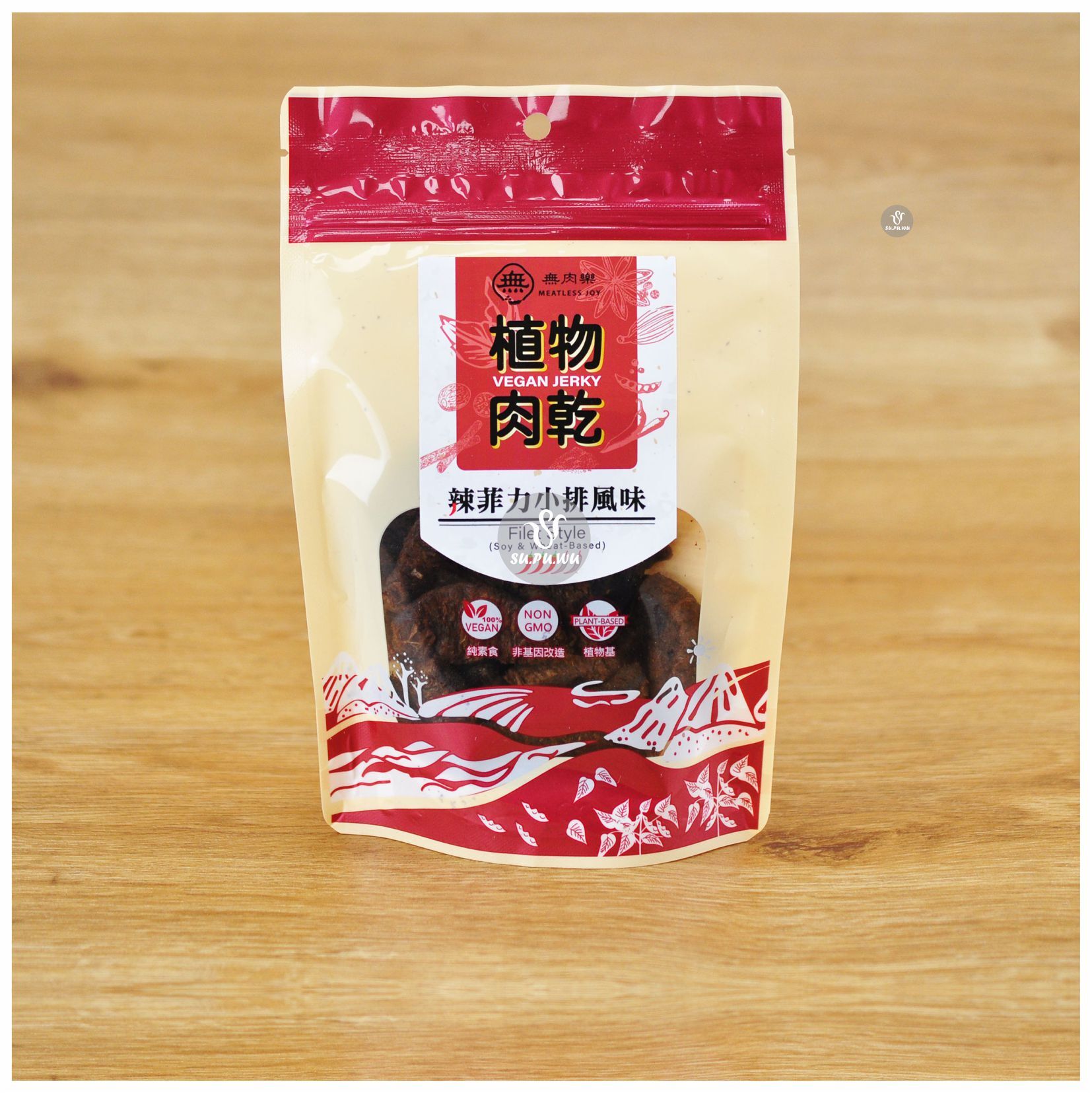 〔無肉樂〕植物肉乾 - 辣菲力小排風味