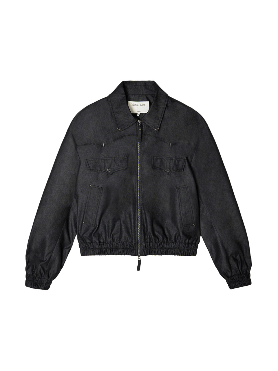 西部元素類丹寧外套 黑色