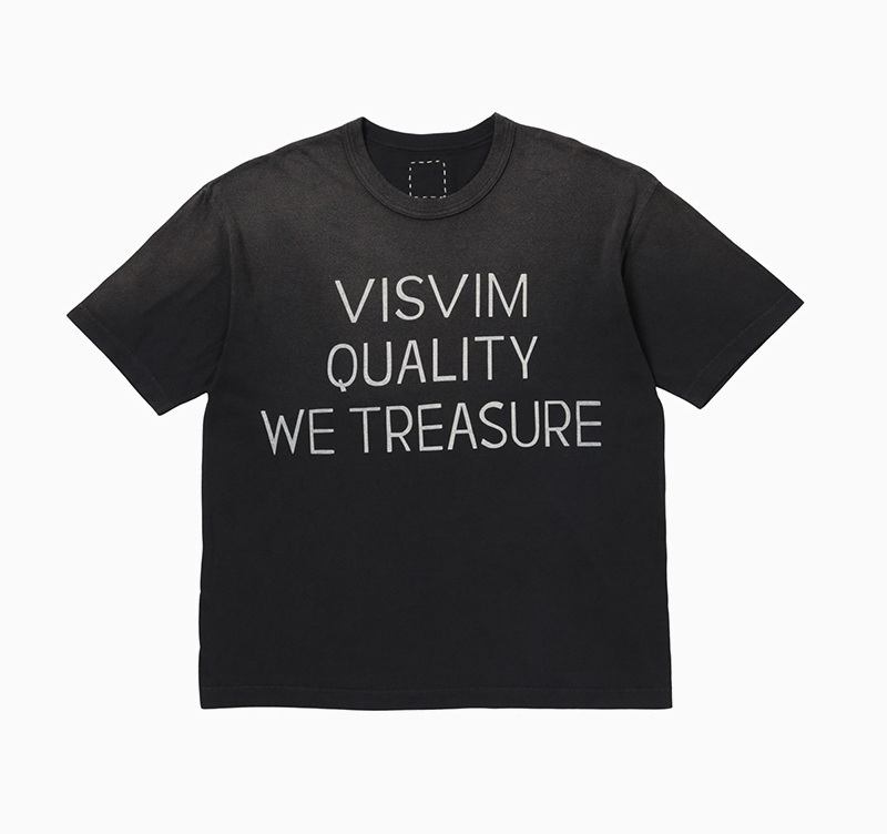 LAST PCS: VISVIM JUMBO TEE S/S TREASURE DMGD - BLACK SIZE 1 PRE ORDER ITEM (預訂中)