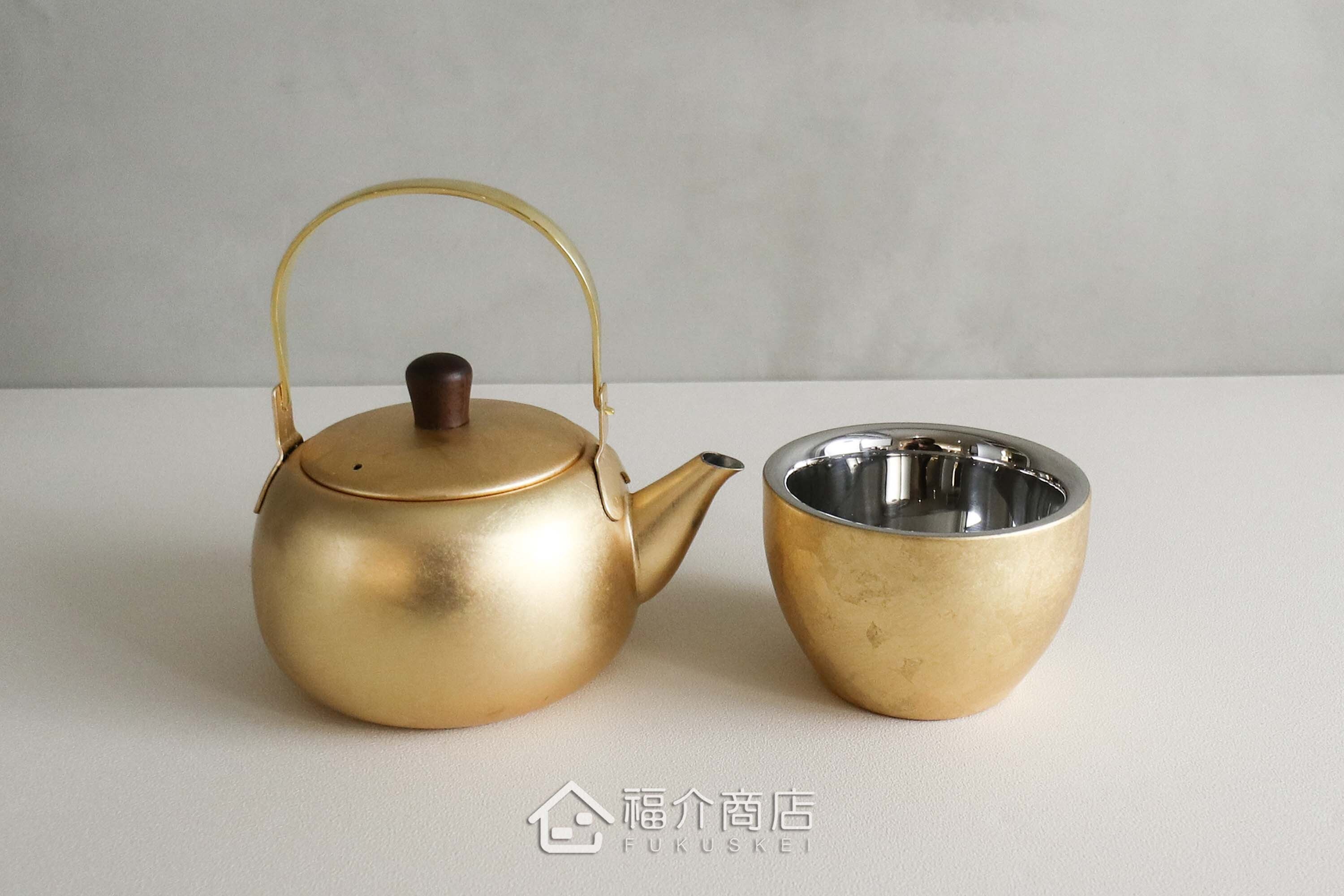 用於盛裝茶或飲料用的金箔造型不鏽鋼材質雙層多用杯