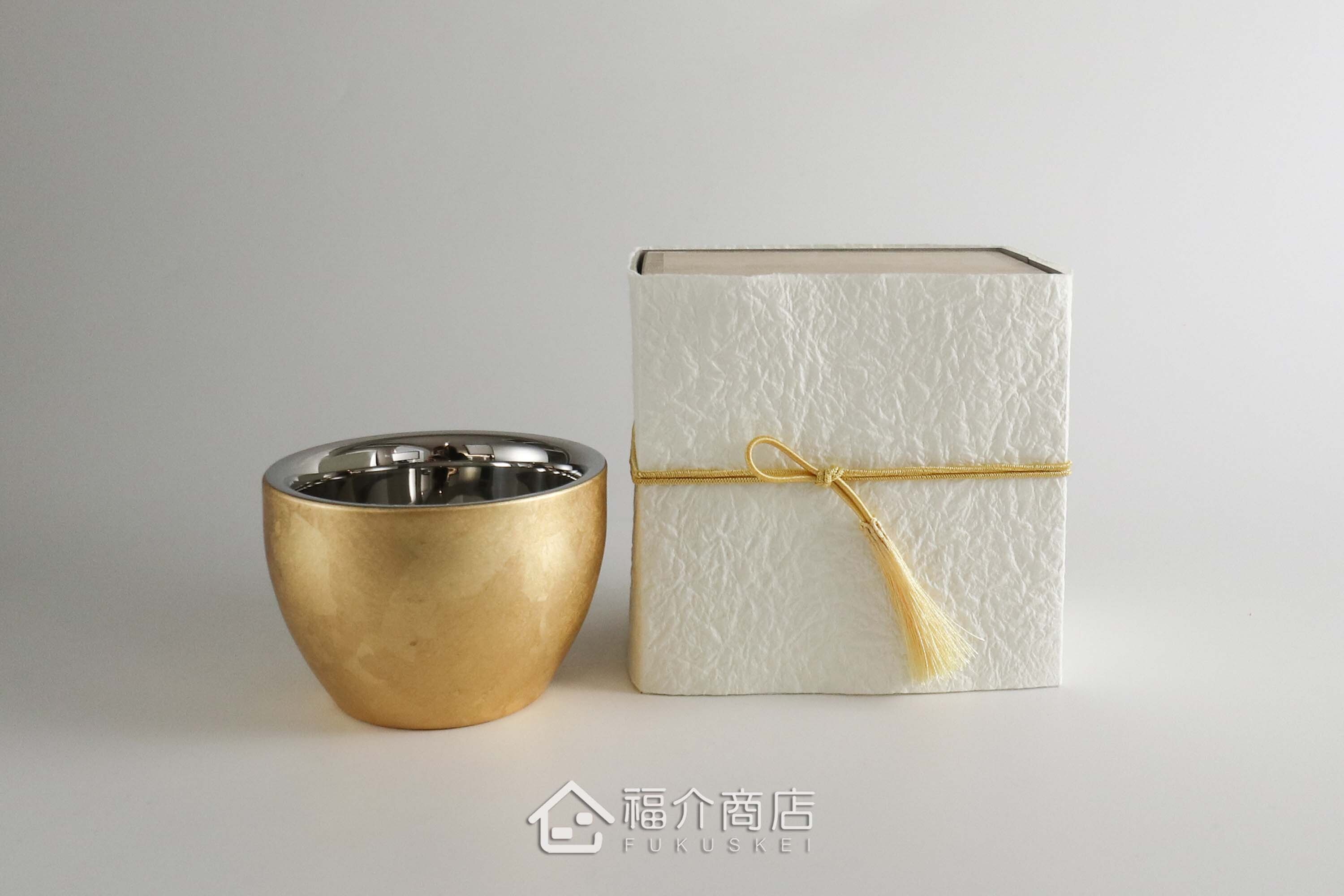 用於盛裝茶或飲料用的金箔造型不鏽鋼材質雙層多用杯