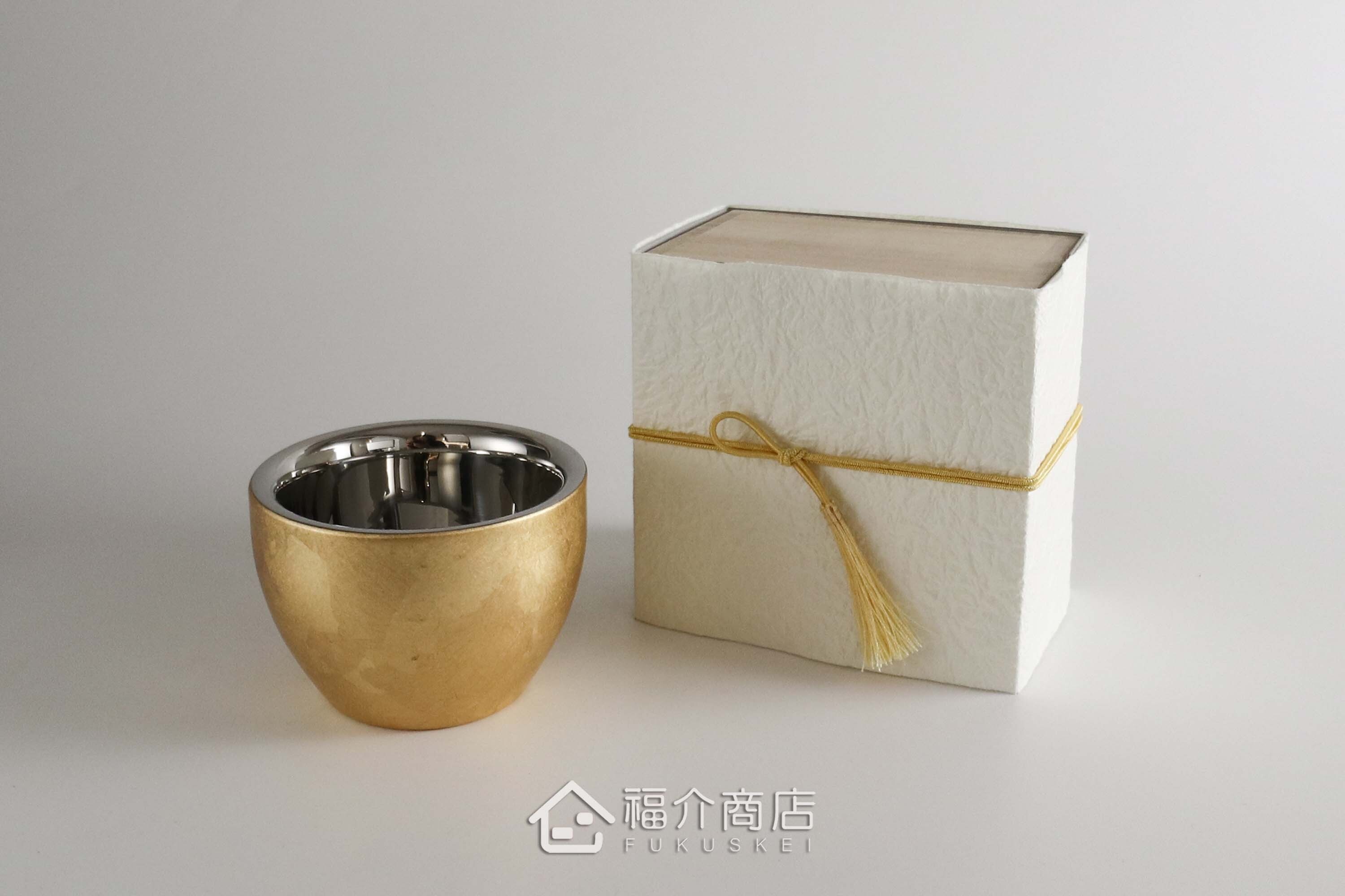 用於盛裝茶或飲料用的金箔造型不鏽鋼材質雙層多用杯