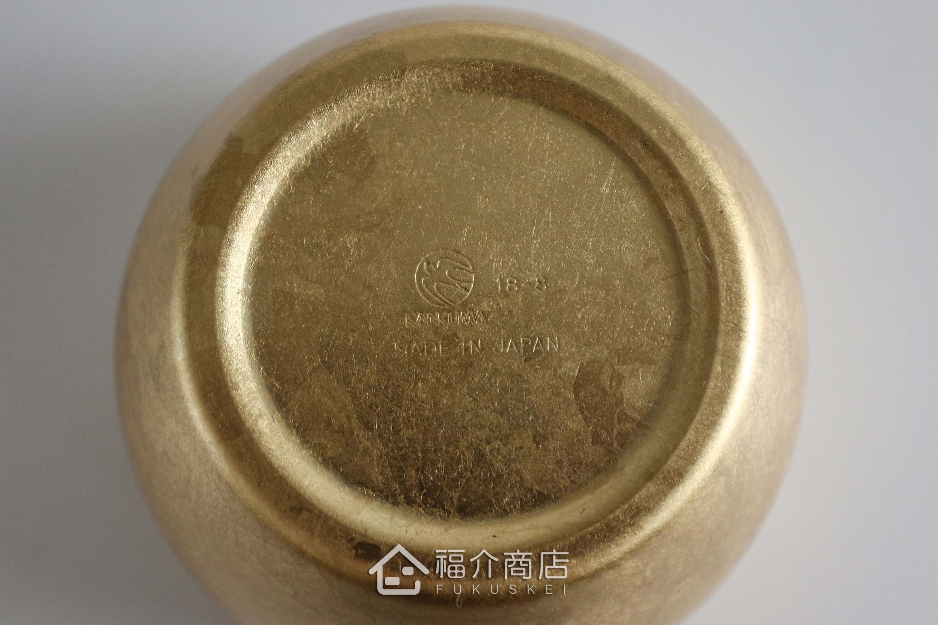 用於盛裝茶或飲料用的金箔造型不鏽鋼材質雙層多用杯