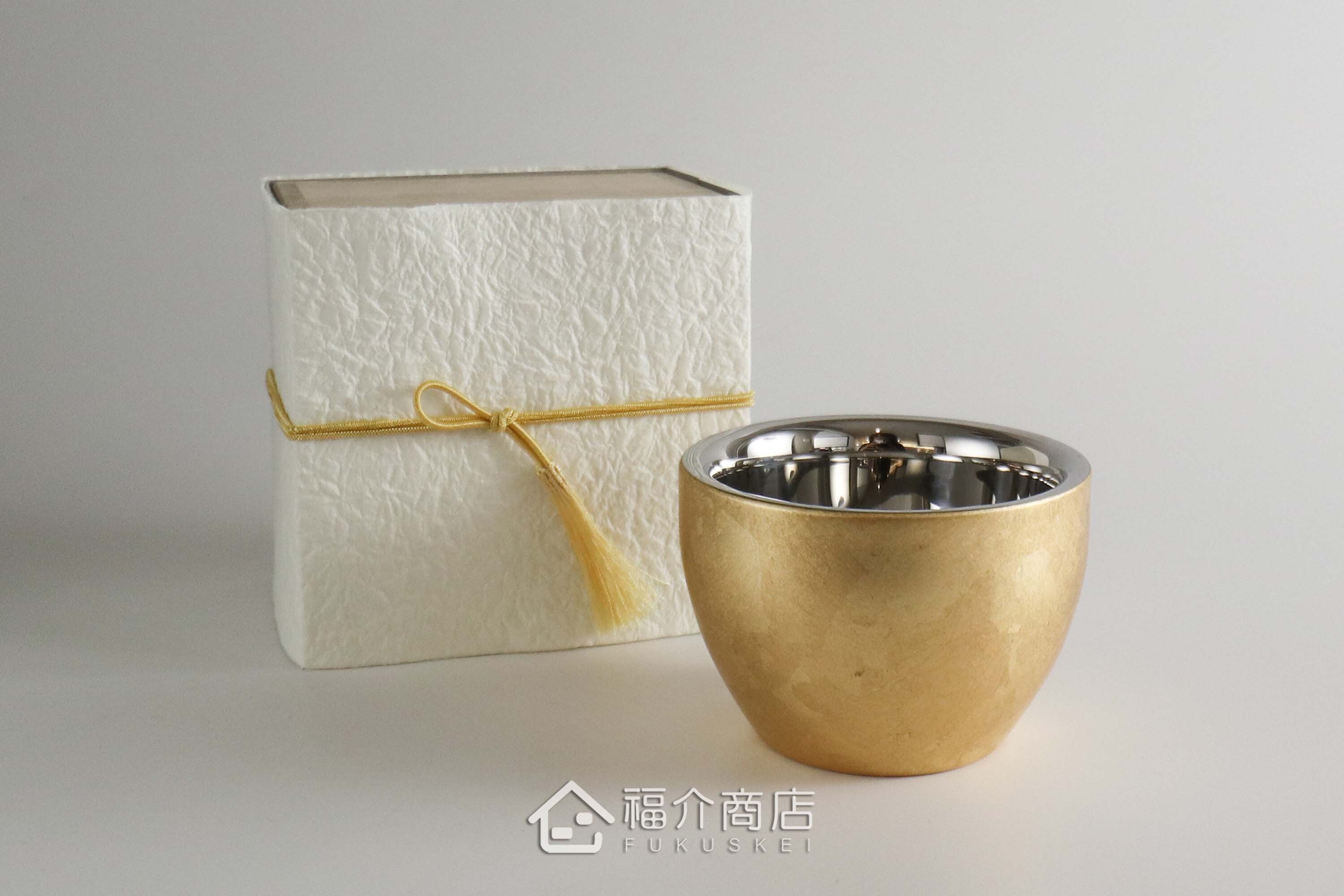 用於盛裝茶或飲料用的金箔造型不鏽鋼材質雙層多用杯