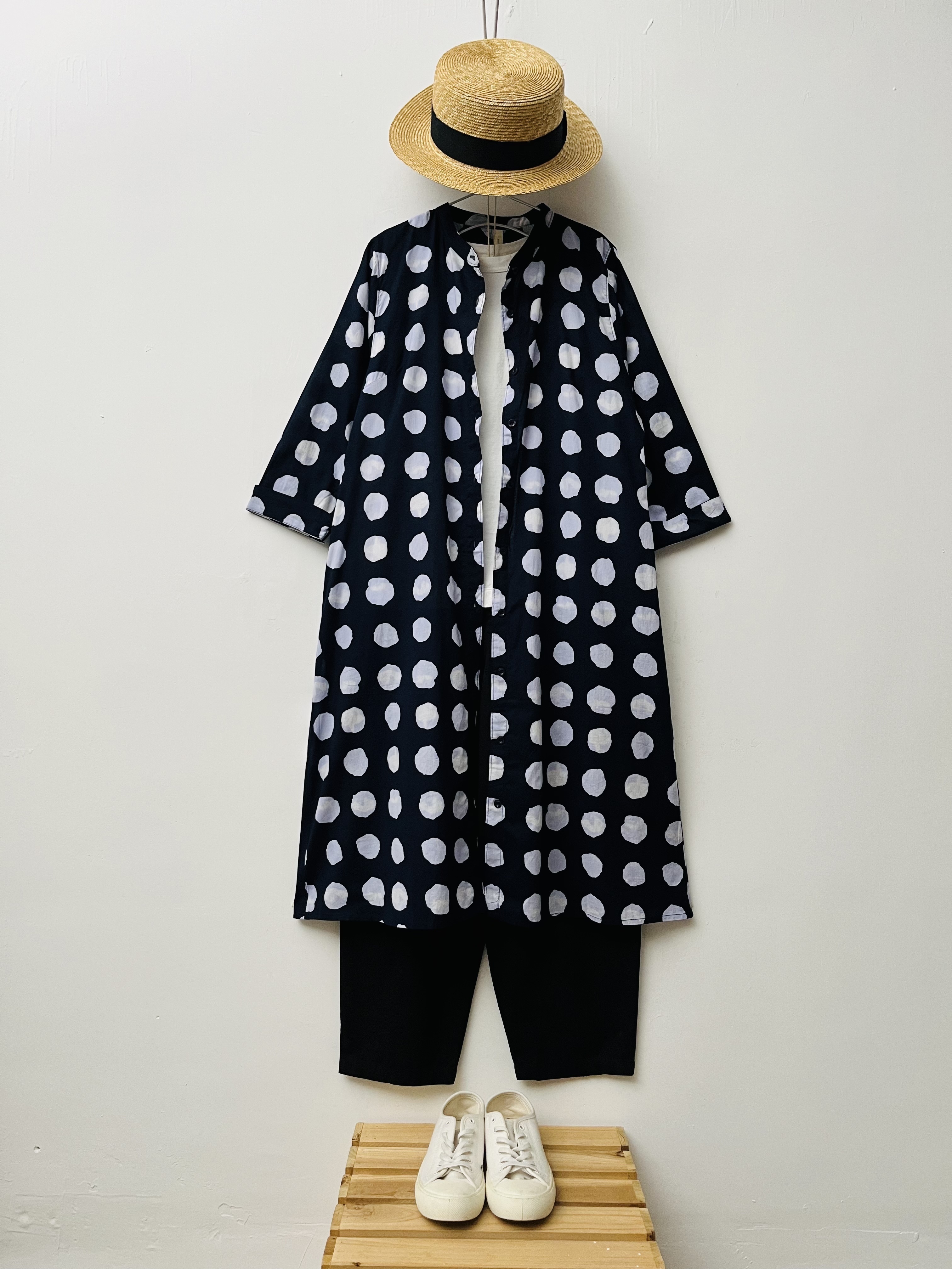 Kotikoti藍色水彩波波ops