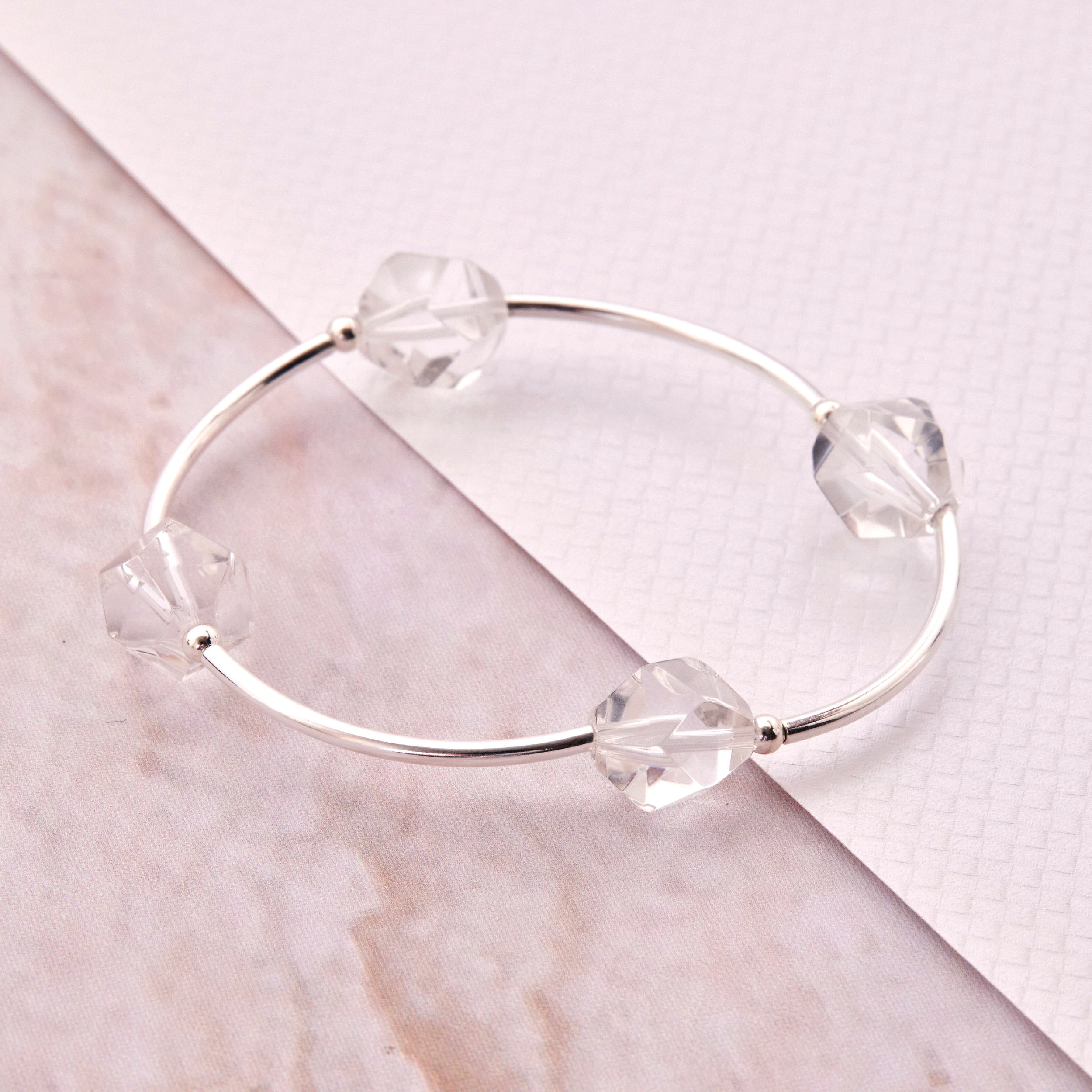 B478  | 純銀彈性水晶手鍊