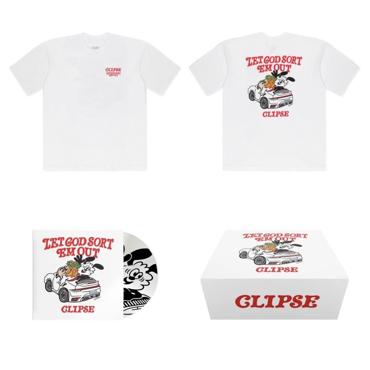 VERDY X CLIPSE LET GOD SORT EM OUT TEE BOX SET 1