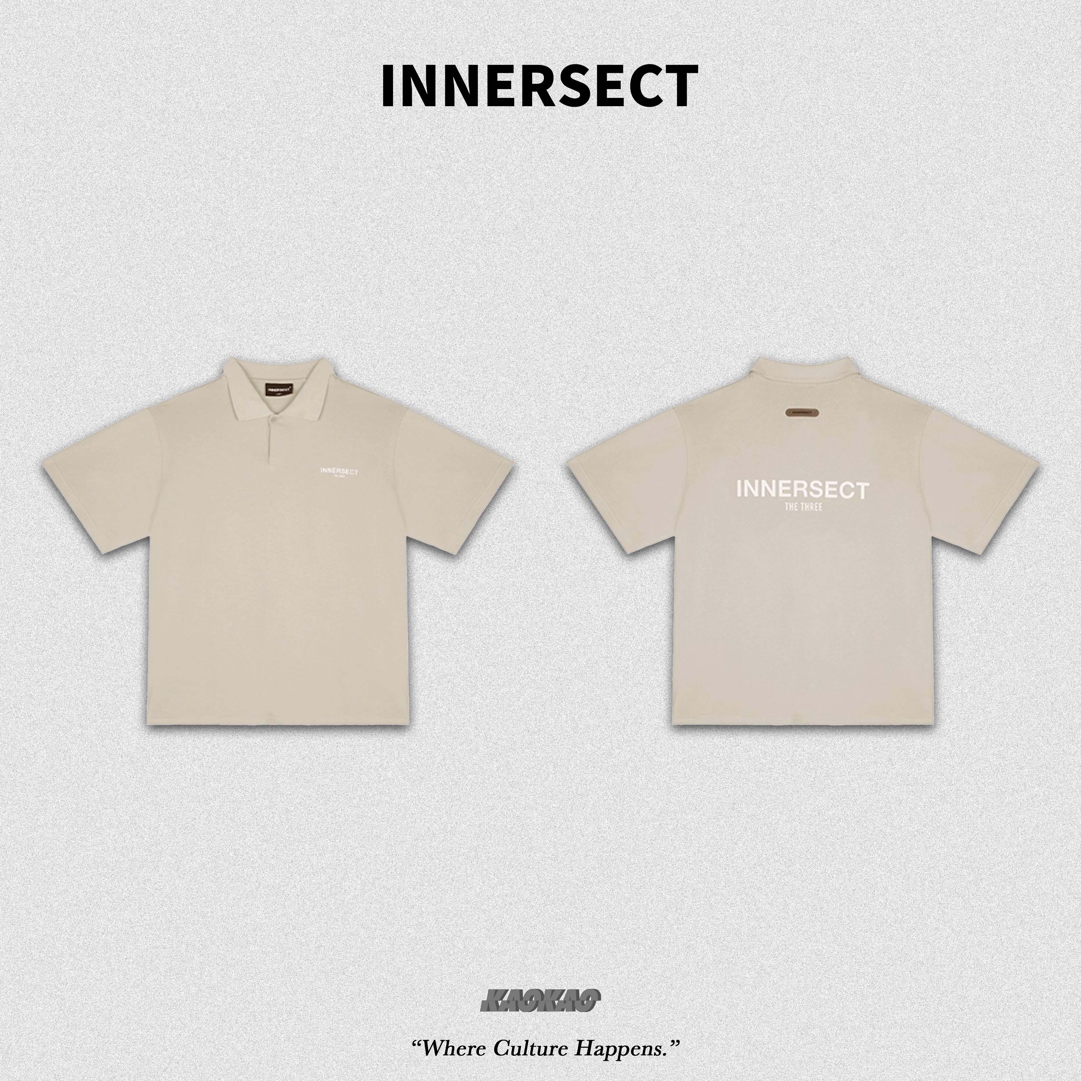 INNERSECT 三生萬物 全棉字母POLO衫 夏季【INN24SSTTE058】