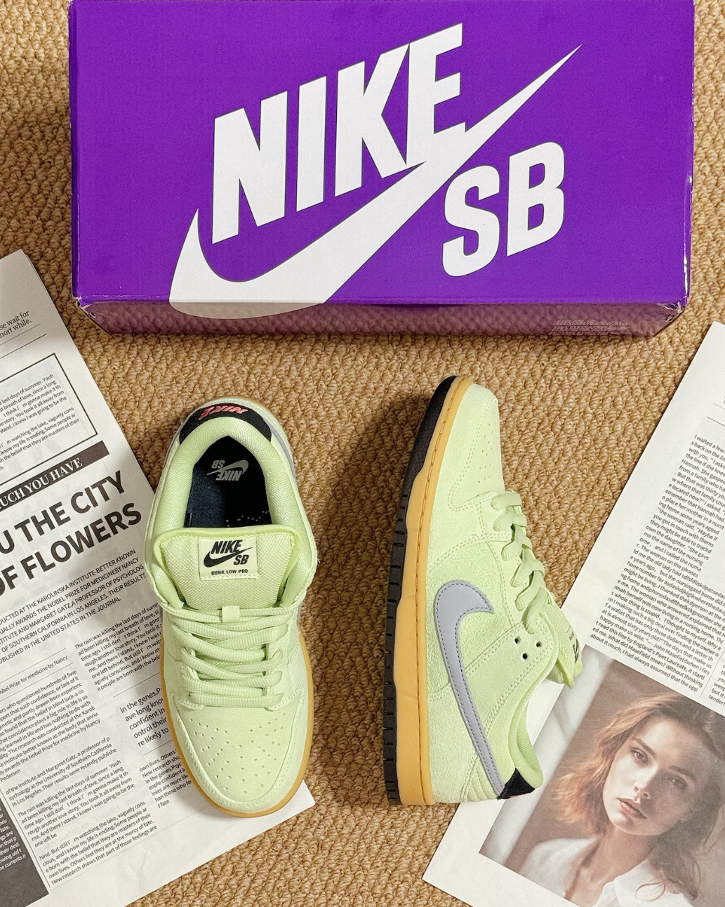 男鞋 NIKE SB DUNK LOW PRO 'Verdugo Mountain' 青蘋綠 韋杜戈山脈 麂皮 復古 滑板鞋【HQ1626-300】