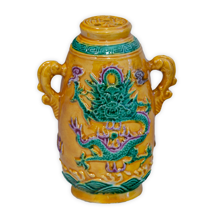 鹿港窯禮品館｜素三彩兩用罐 胡椒罐牙籤罐創意設計收納首選