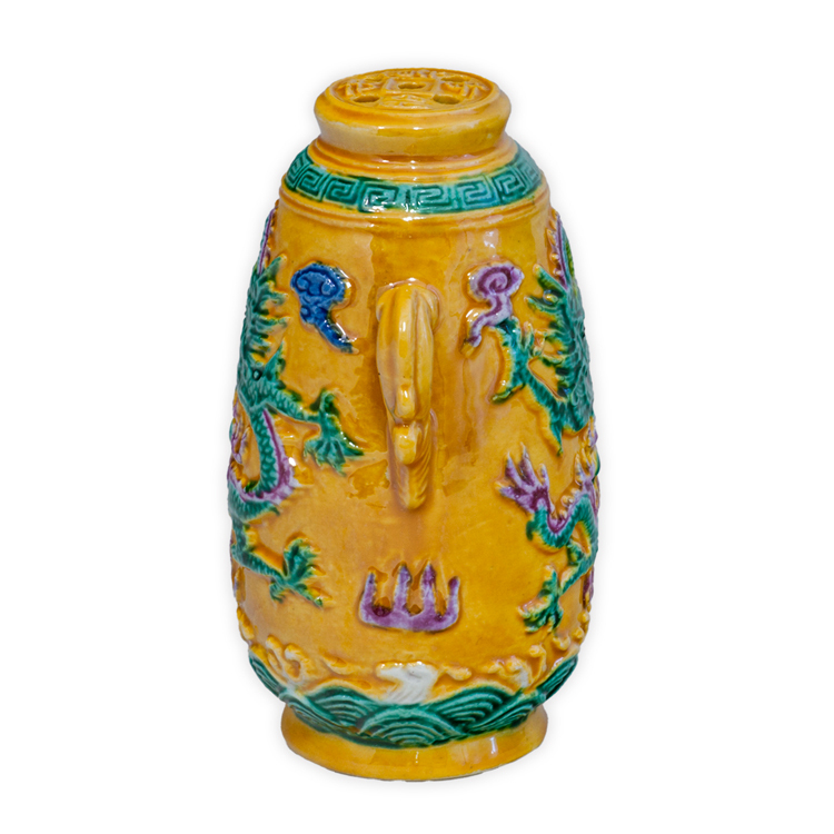 鹿港窯禮品館｜素三彩兩用罐 胡椒罐牙籤罐創意設計收納首選