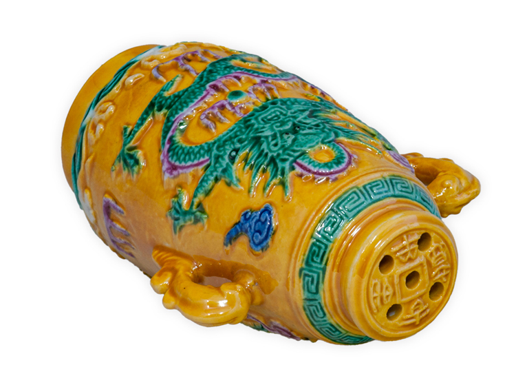 鹿港窯禮品館｜素三彩兩用罐 胡椒罐牙籤罐創意設計收納首選