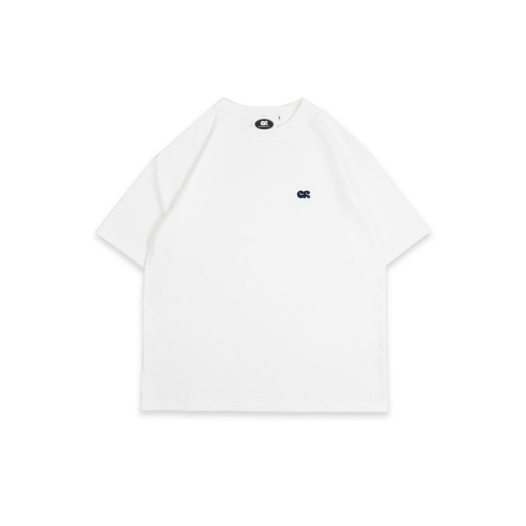 左胸小刺繡厚磅 T-Shirt - White