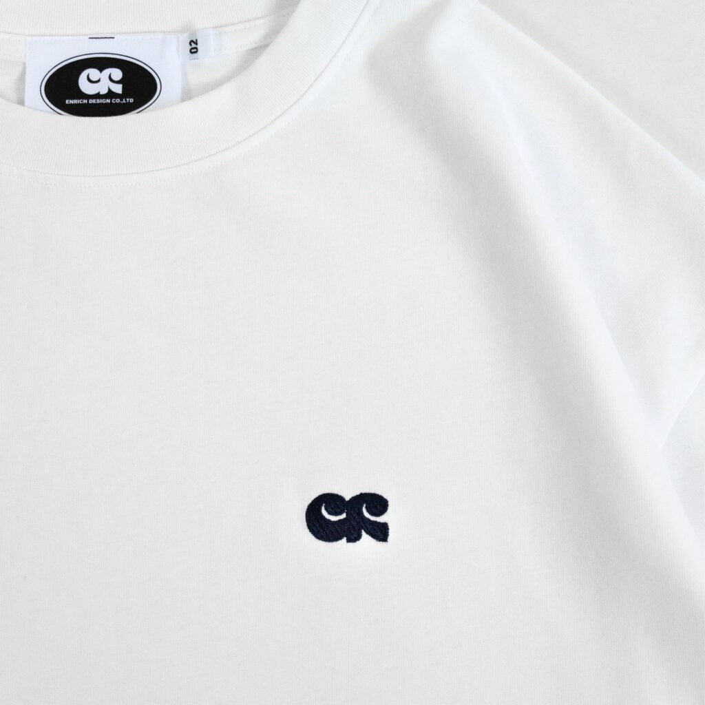 左胸小刺繡厚磅 T-Shirt - White