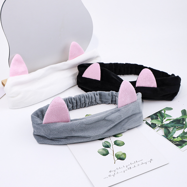 可愛貓耳洗臉髮帶【AY007】