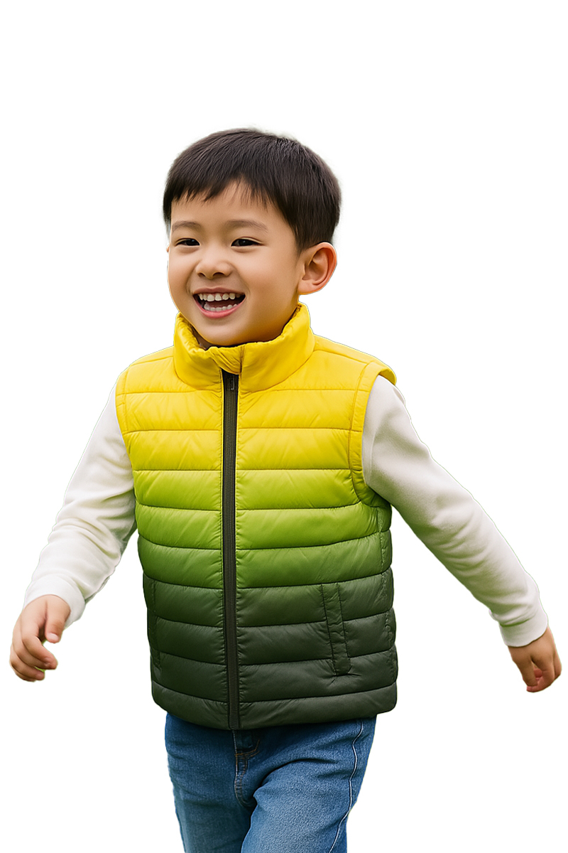立領漸層羽絨背心│童款 7226