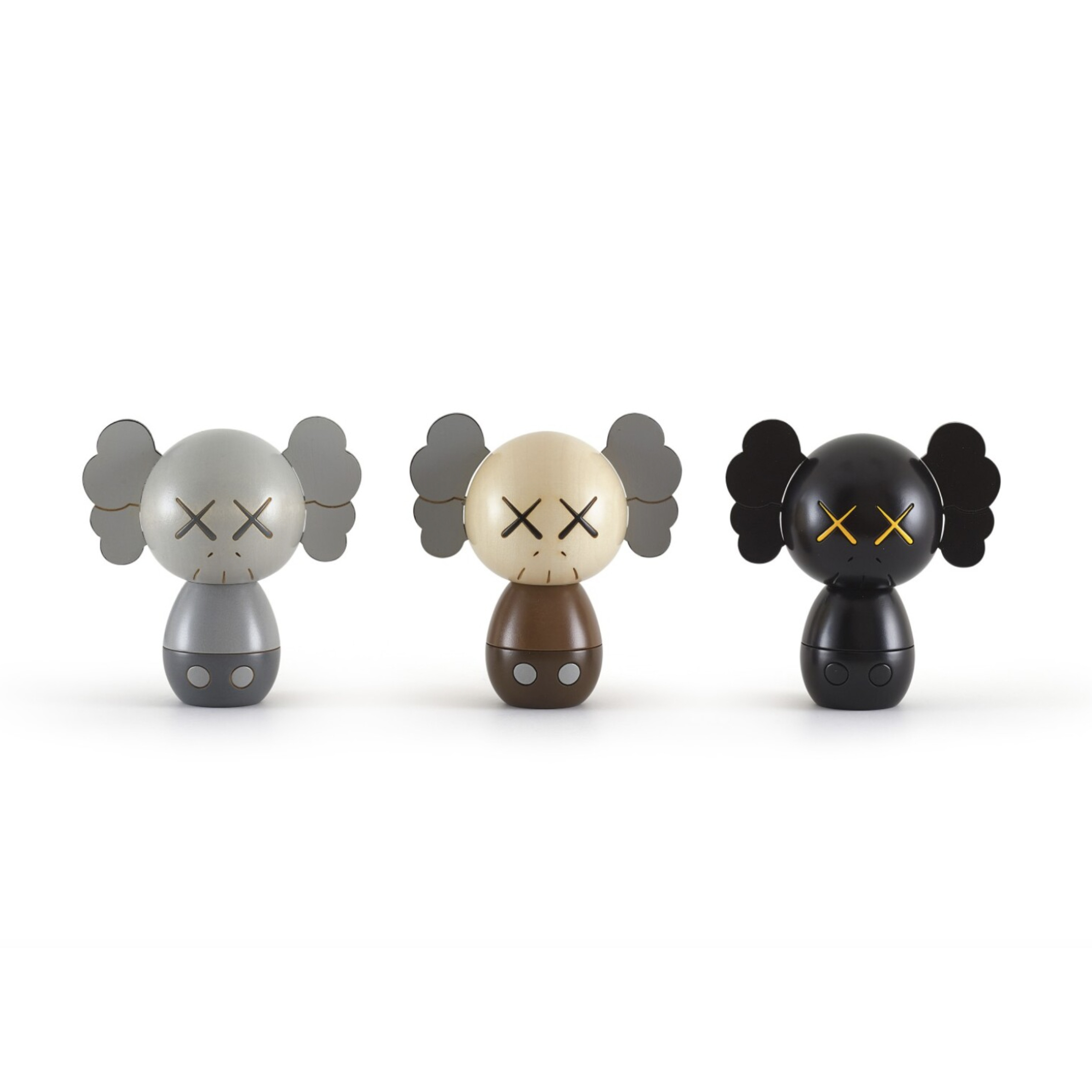 KAWS : HOLIDAY JAPAN LIMITED KOKESHI DOLL SET (SET OF 3) 玩偶 木芥子 手工製作 LIMITED OF 1000