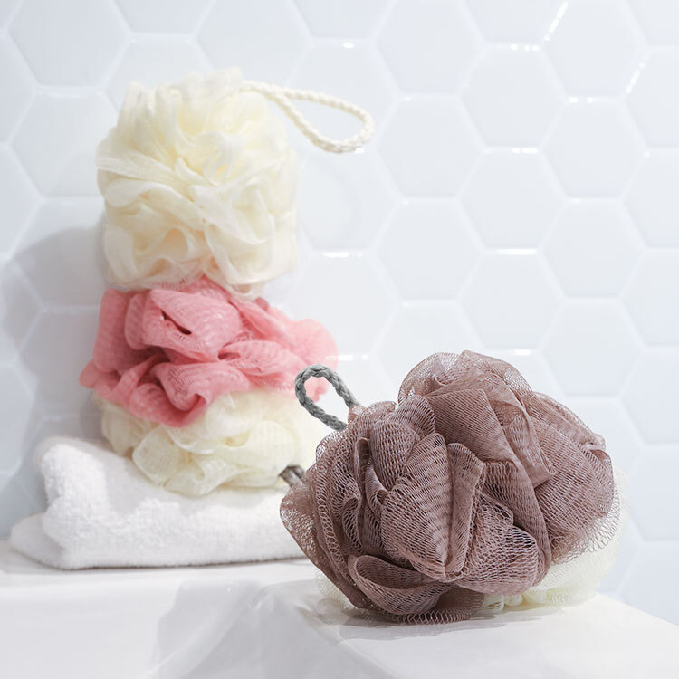 素色/雙色 沐浴球【AT022】