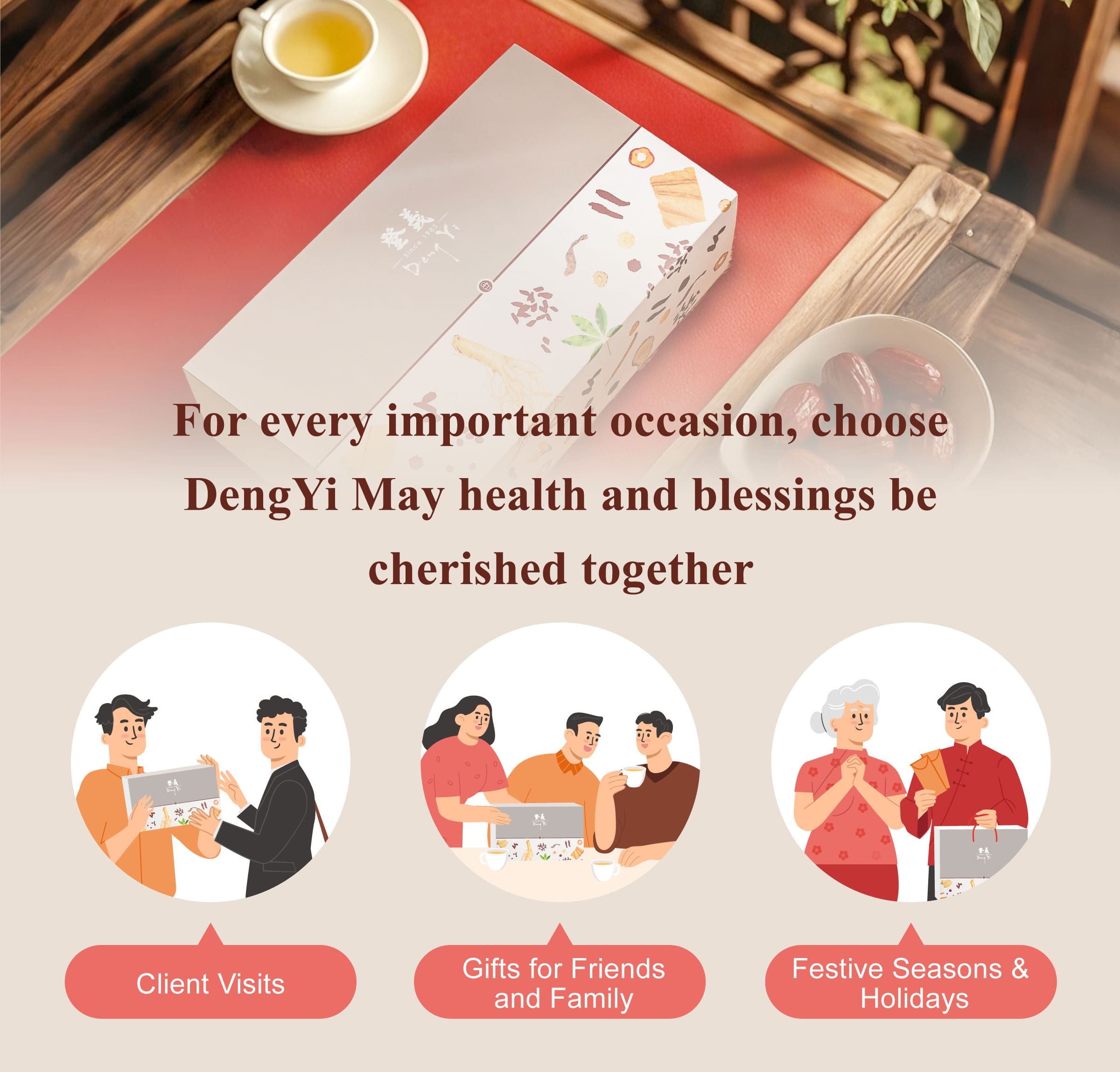 Dengyi Herbal Tea Gift Set（Health Tea＋American Ginseng Tea） Suitable For