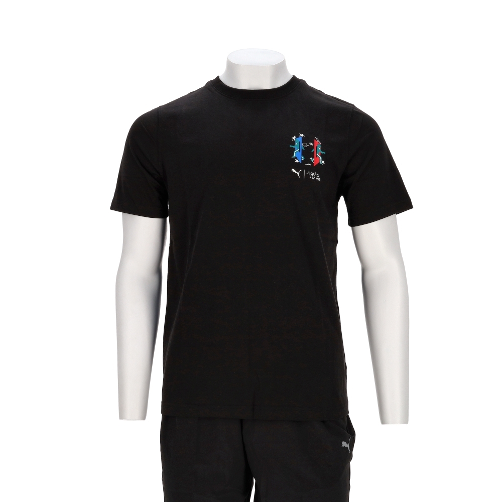 Puma 魷魚系列 男款 黑色 歐規 印花 休閒 T恤 上衣 短T 百搭 運動 短袖 63070601