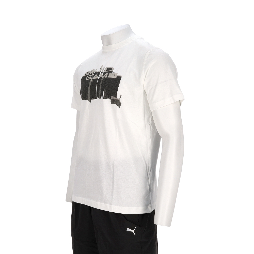Puma 魷魚系列 男款 白色 歐規 印花 休閒 T恤 上衣 短T 百搭 運動 短袖 63070602