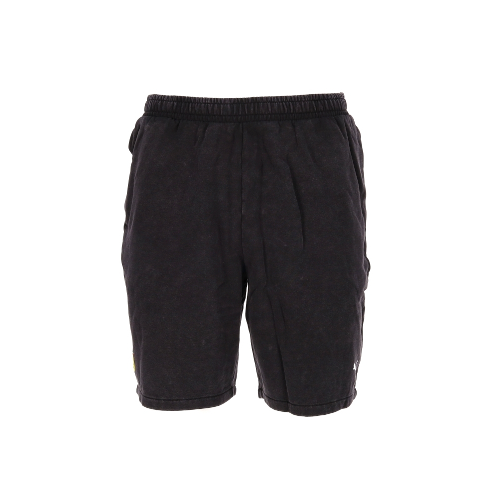 Puma 法拉利車迷系列 男款 黑色 歐規 休閒 水洗 復古 運動 百搭 短褲 63277901