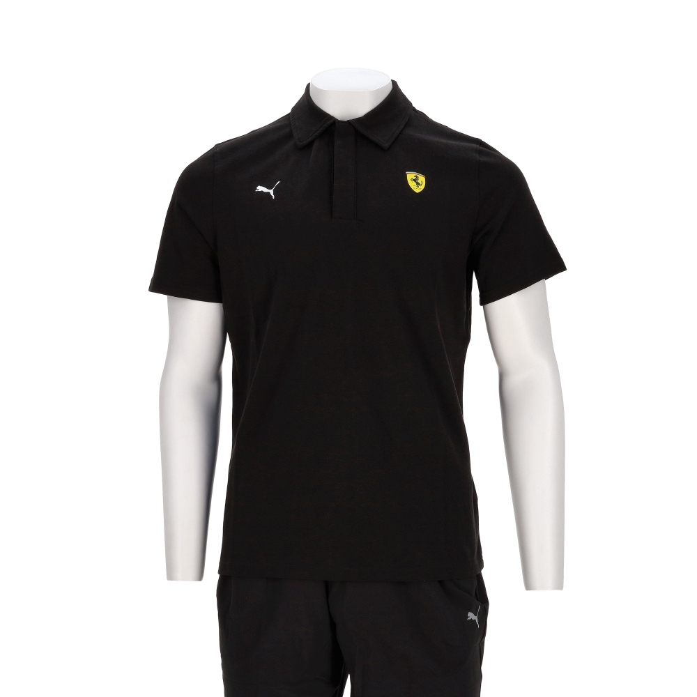 Puma 法拉利車迷系列 男款 黑色 歐規 Polo衫 T恤 上衣 短T 運動 百搭 短袖 63278101