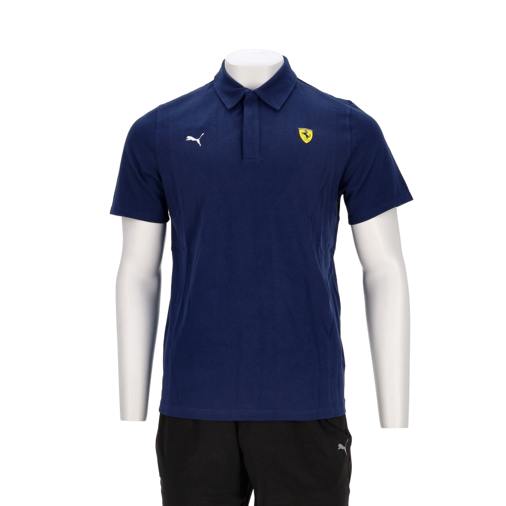 Puma 法拉利車迷系列 男款 藍色 歐規 Polo衫 T恤 上衣 短T 運動 百搭 短袖 63278105