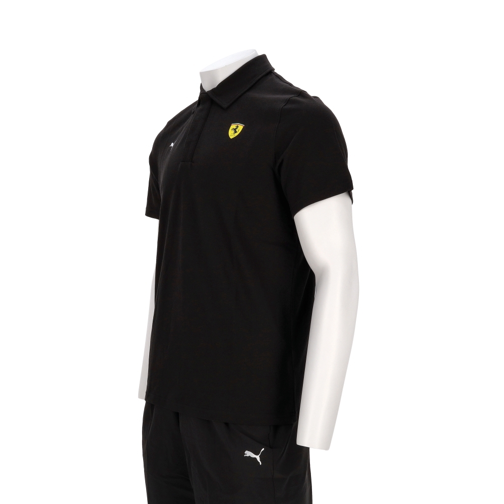 Puma 法拉利車迷系列 男款 黑色 歐規 Polo衫 T恤 上衣 短T 運動 百搭 短袖 63278101