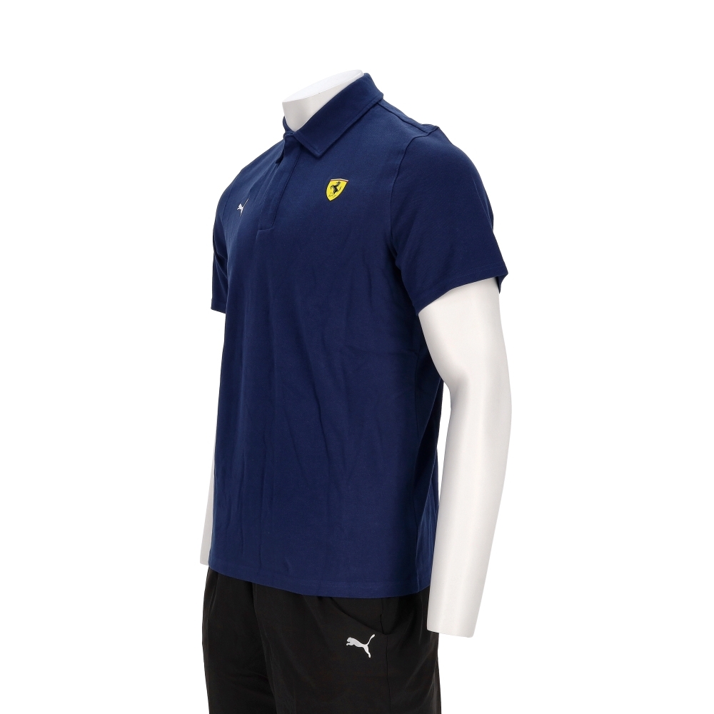 Puma 法拉利車迷系列 男款 藍色 歐規 Polo衫 T恤 上衣 短T 運動 百搭 短袖 63278105