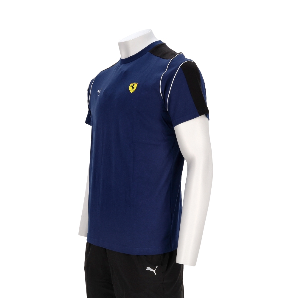 Puma 法拉利車迷系列 男款 藍色 歐規 MT7 休閒 T恤 上衣 短T 運動 短袖 63276605