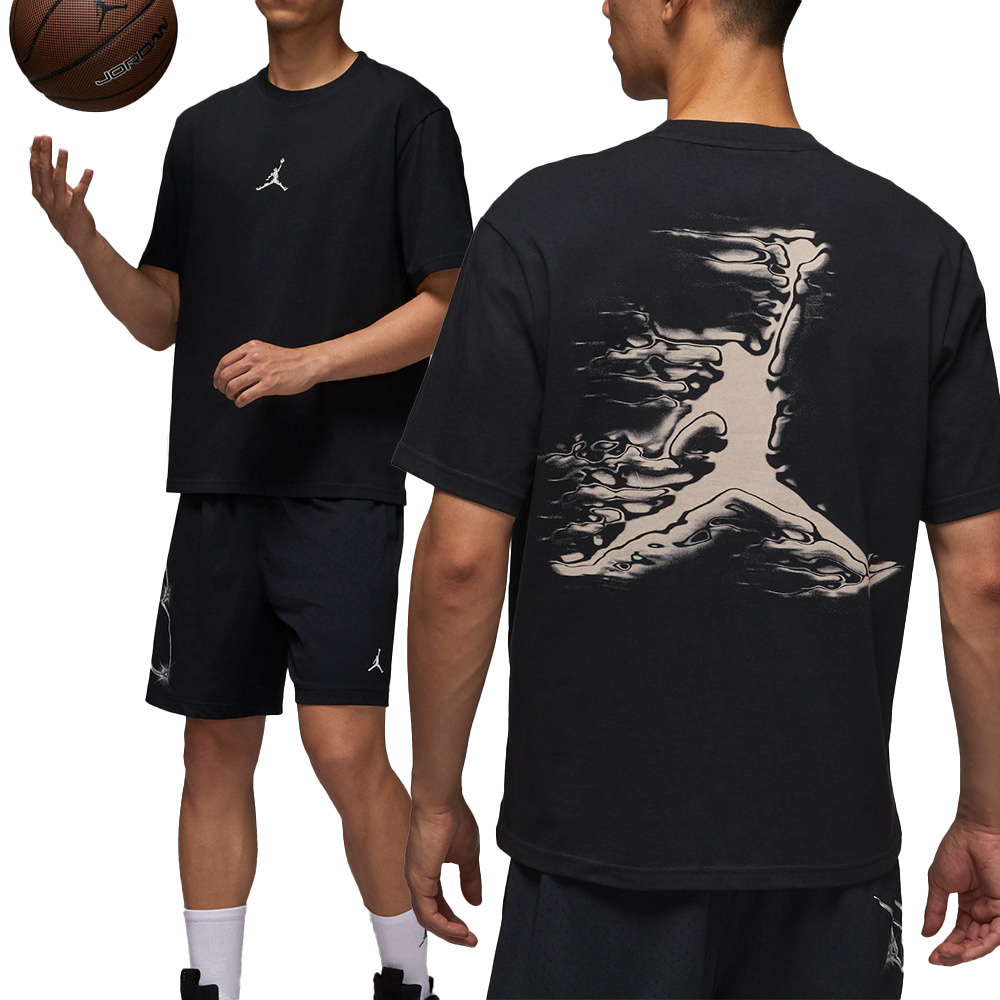 Nike As M J Df Sprt Jdn Ss Crew 男款 黑色 印花 運動 休閒 短袖 HQ8971-010