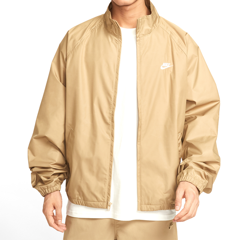 Nike As M Nk Club Roscoe Fz Jkt 男款 卡其色 立領 拉鍊 外套 HV1140-297