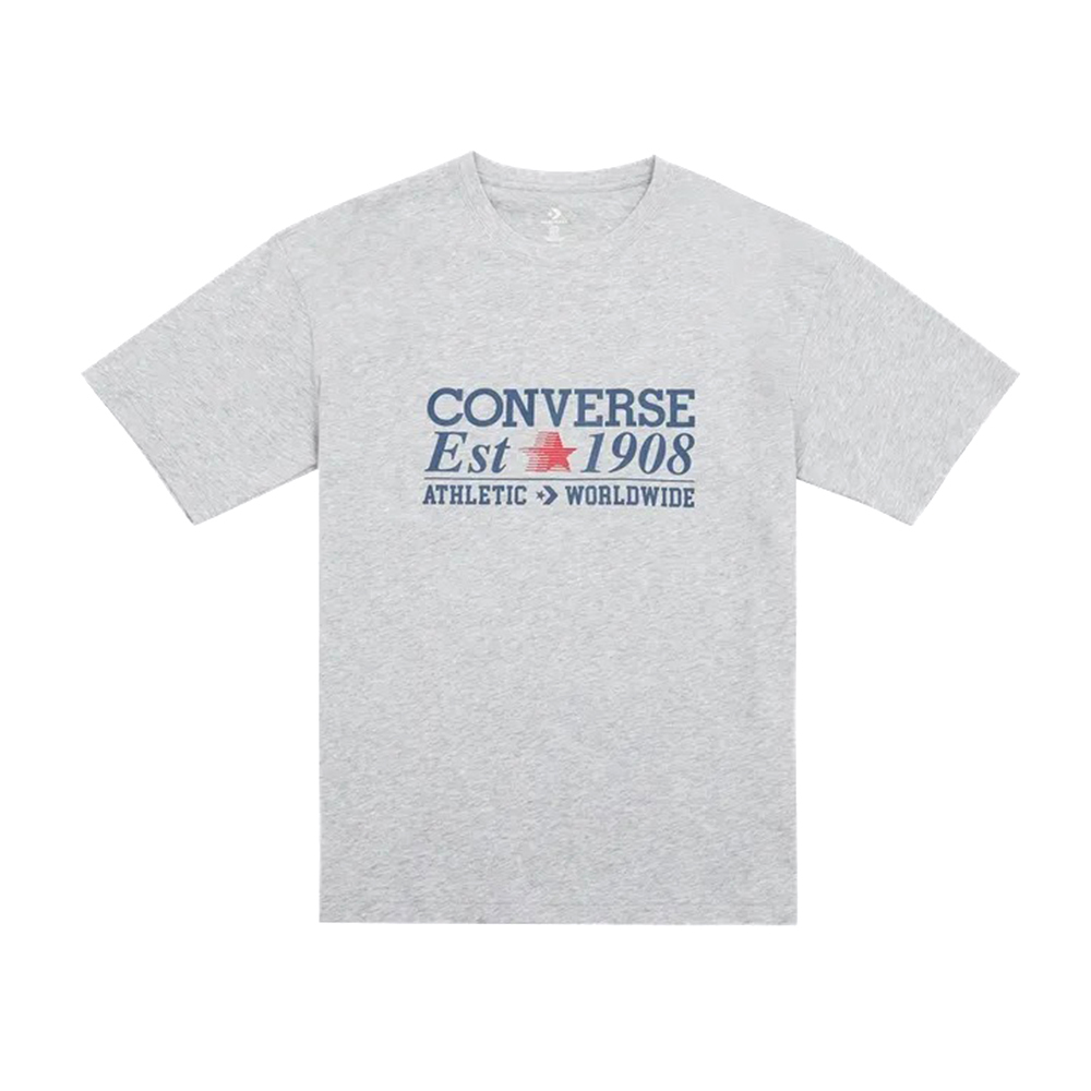 Converse Peached Cotton Jersey Tee 男款 灰色 印花 短袖 MCH687-GHG