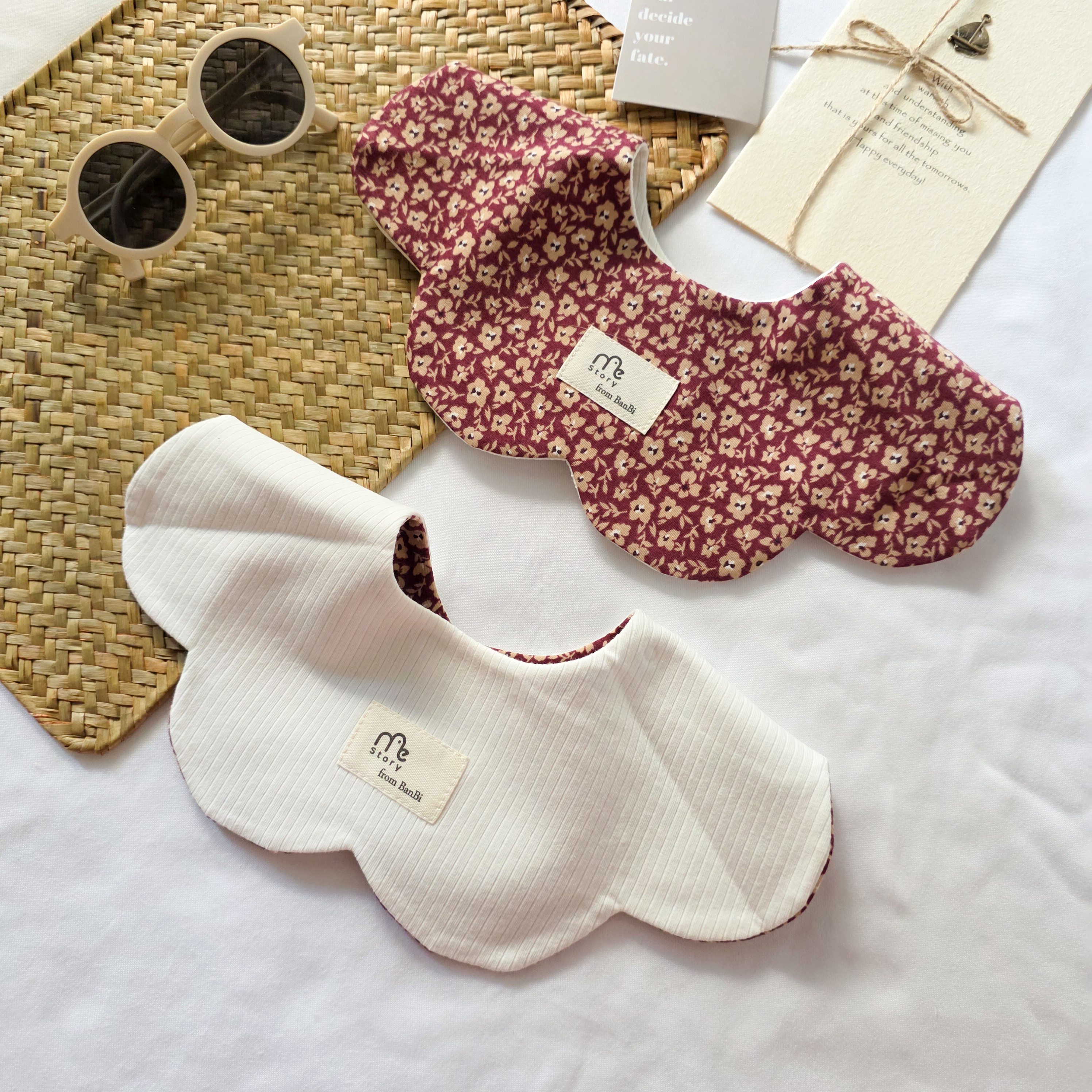 Story小碎紅-雙面口水巾/圍兜