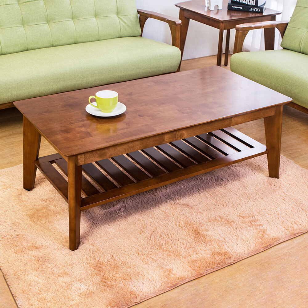 森克全實木大茶几(柚木色)