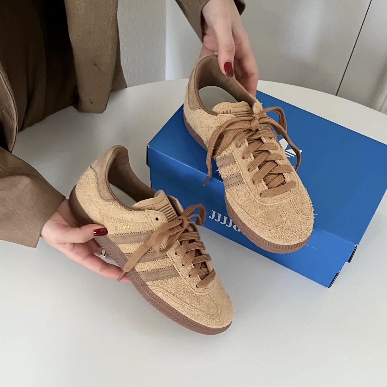 JJJJOUND x ADIDAS ORIGINALS SAMBA OG 卡其 麂皮 休閒鞋 森巴 聯名款 ID8709