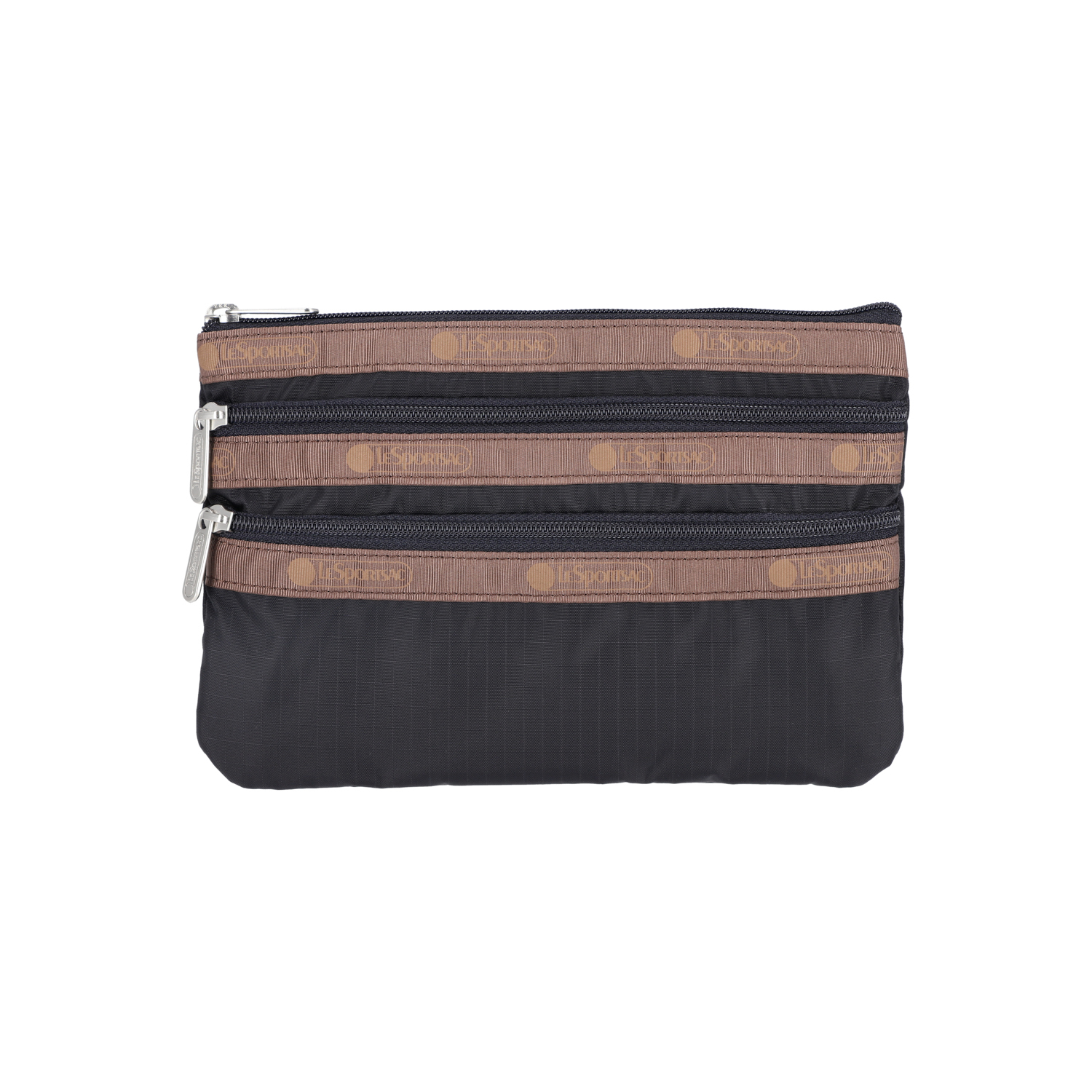 三拉鍊化妝袋 (DEEP SEA/DARK CHOCOLATE)