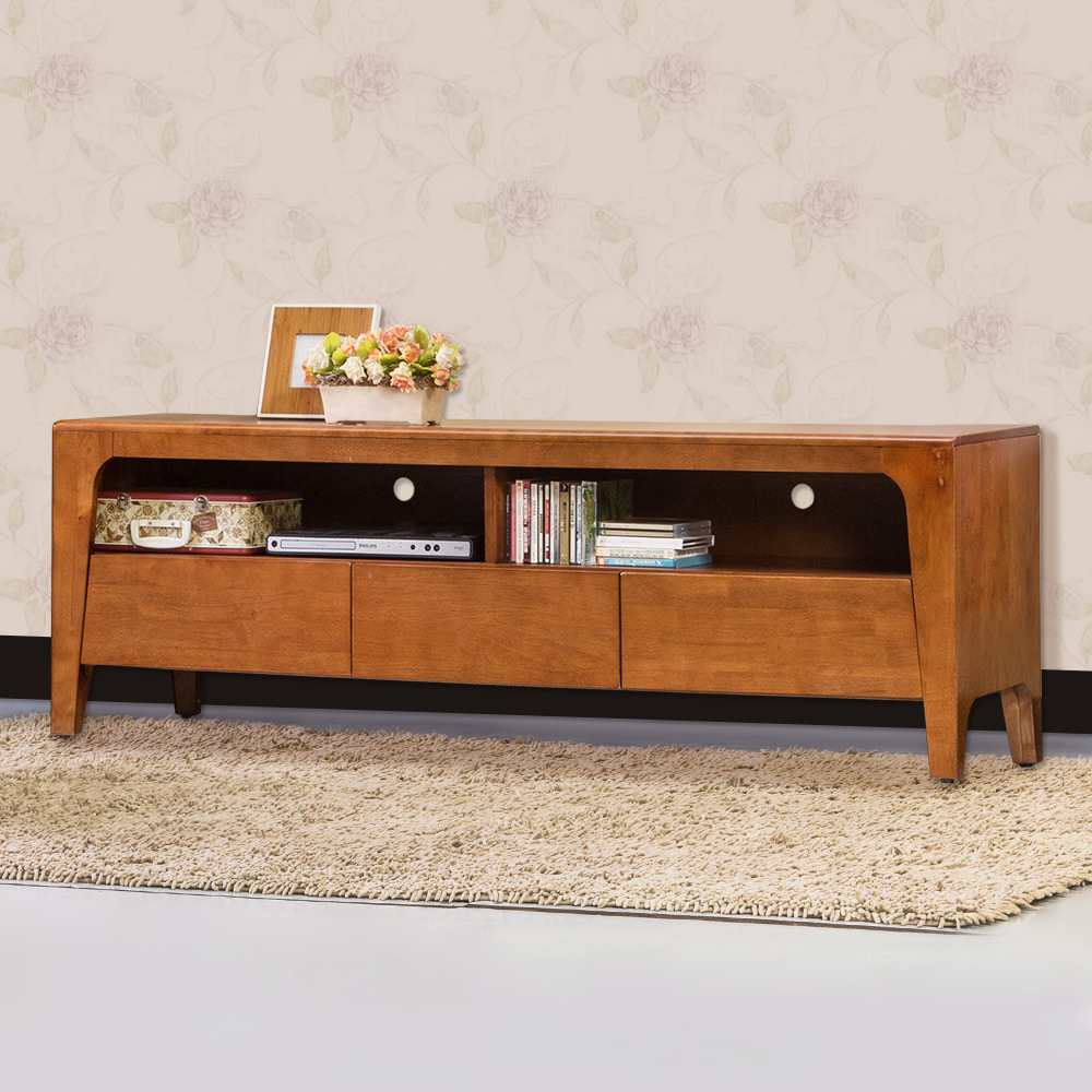 森克5.1尺全實木電視櫃/長櫃(柚木色)