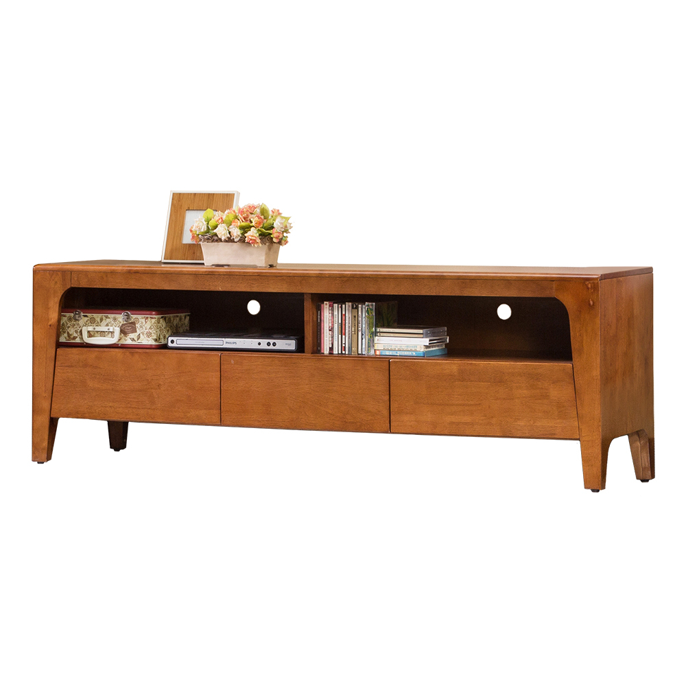 森克5.1尺全實木電視櫃/長櫃(柚木色)