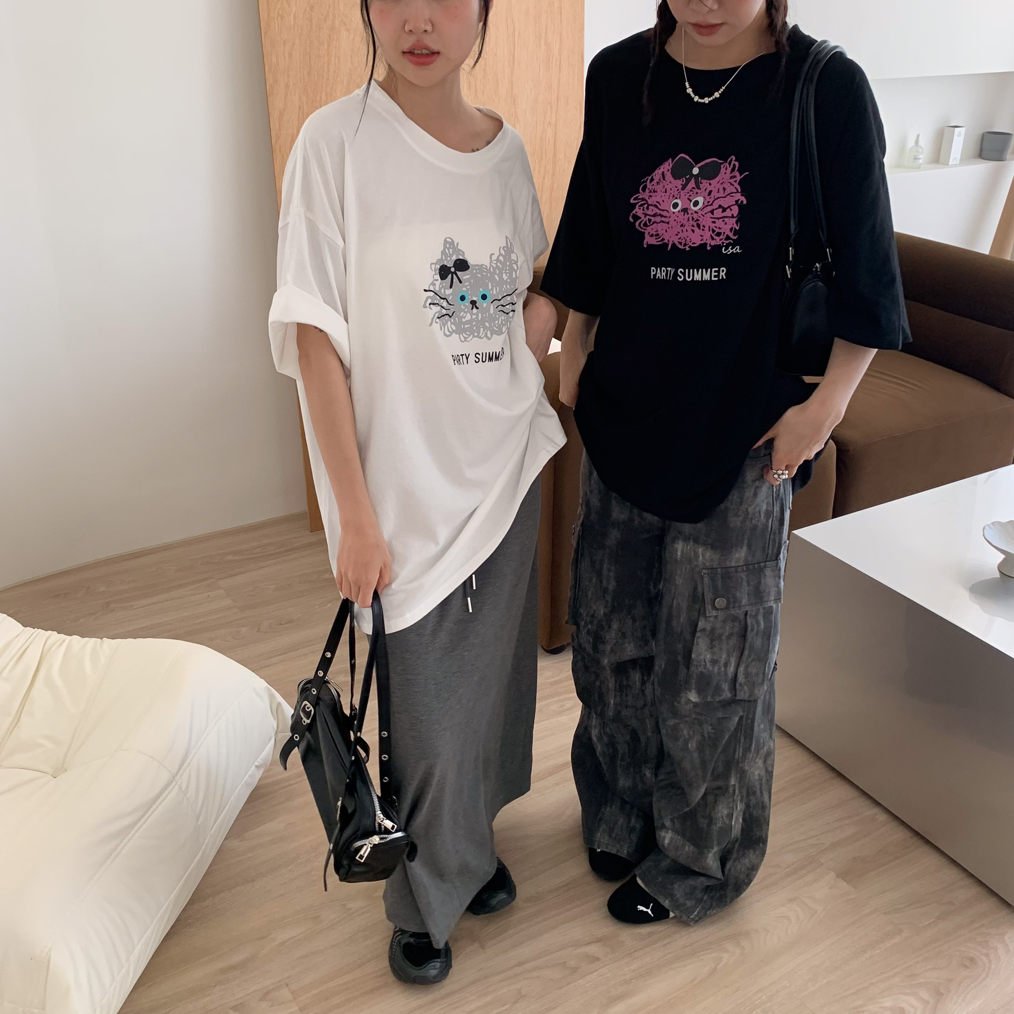 ISA_【ISA MADE】炸毛捲捲貓! 手繪插畫大TEE_58012