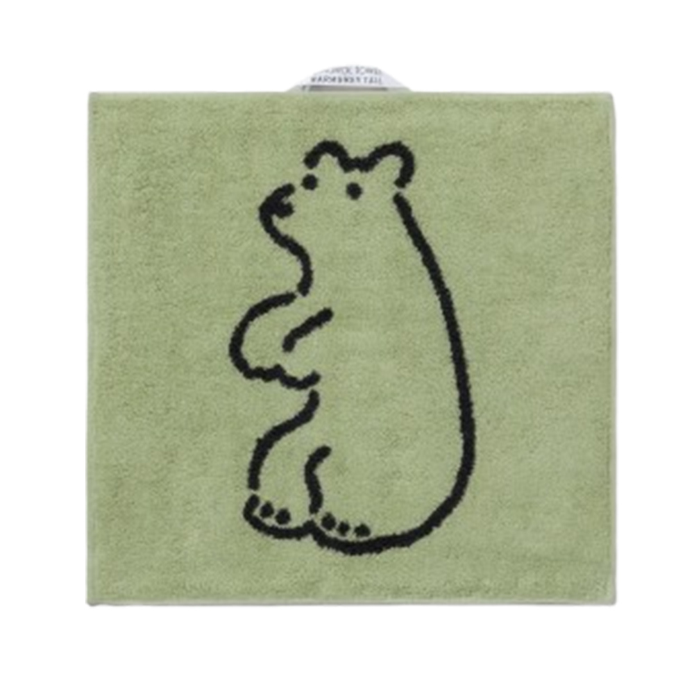 韓國WARMGREY TAIL 純棉擦手巾-薄荷熊