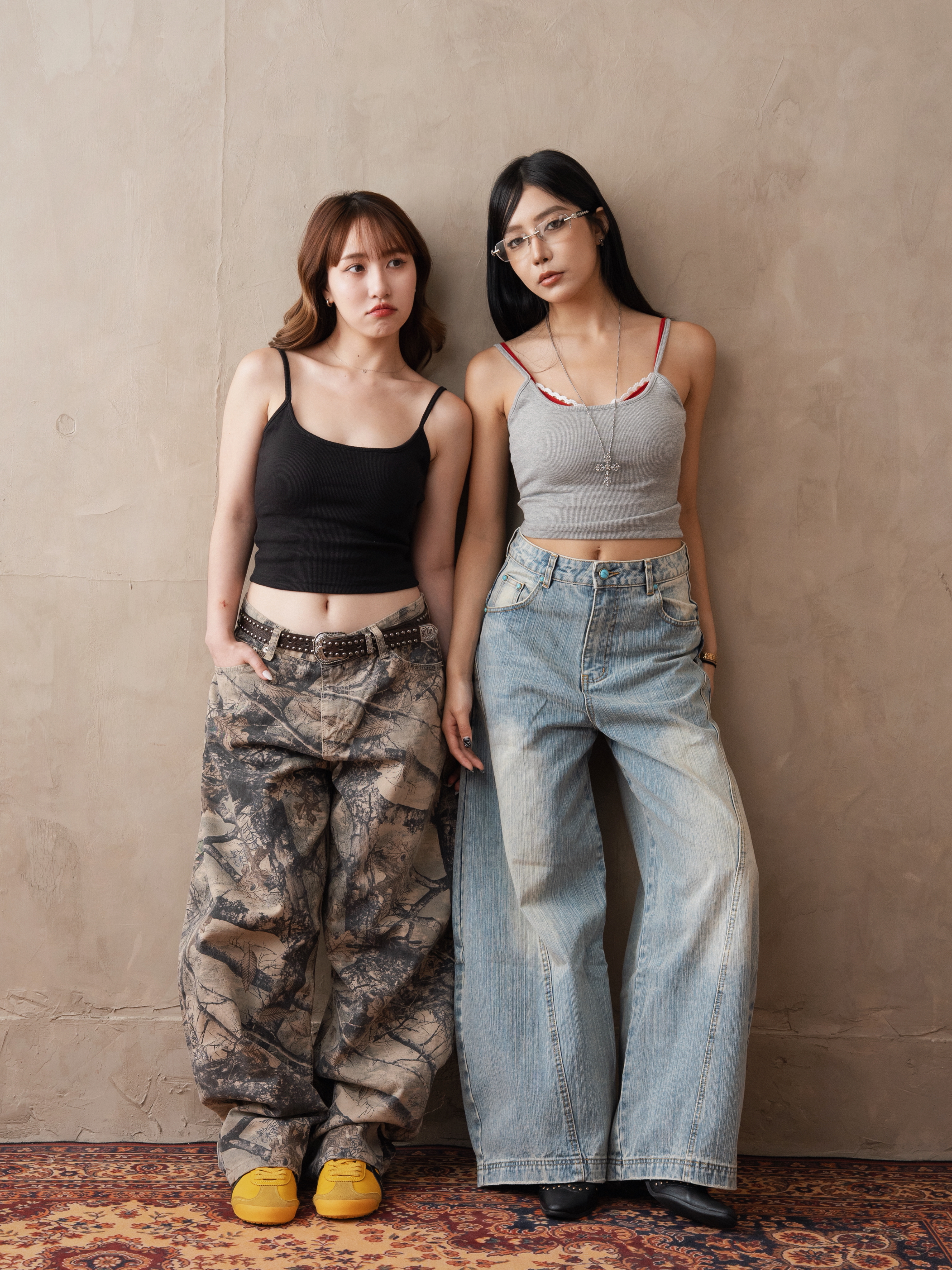 TASTEFUL自帶罩杯 刺繡 Logo 細肩 #背心