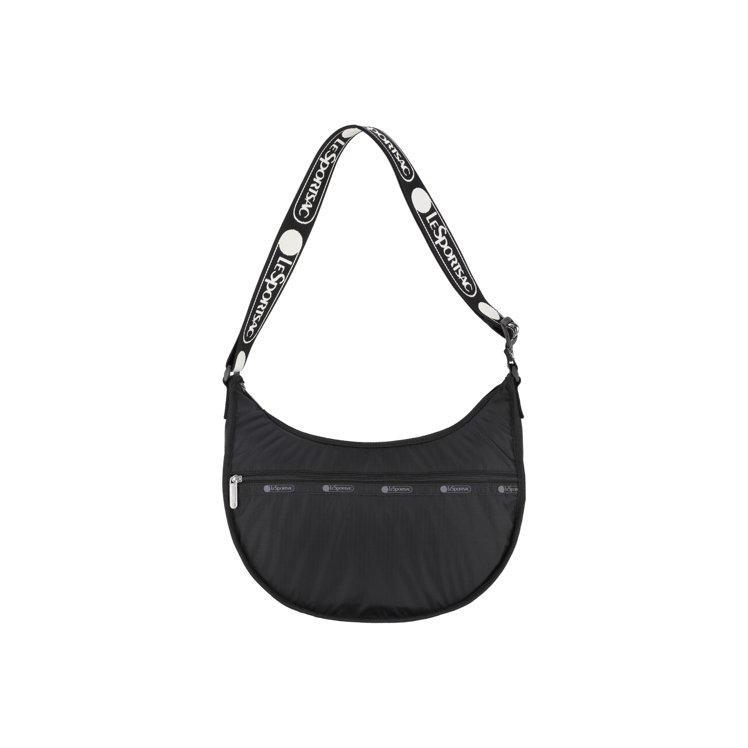 日常斜背包 (LOGO JACQUARD BLACK)