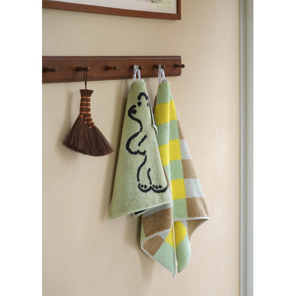 韓國WARMGREY TAIL 純棉擦手巾-薄荷熊