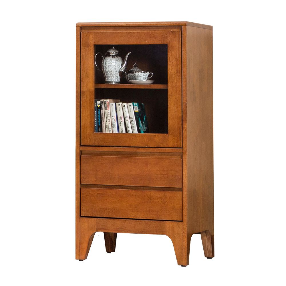 森克1.7尺全實木展示櫃/收納櫃-(低櫃)(柚木色)