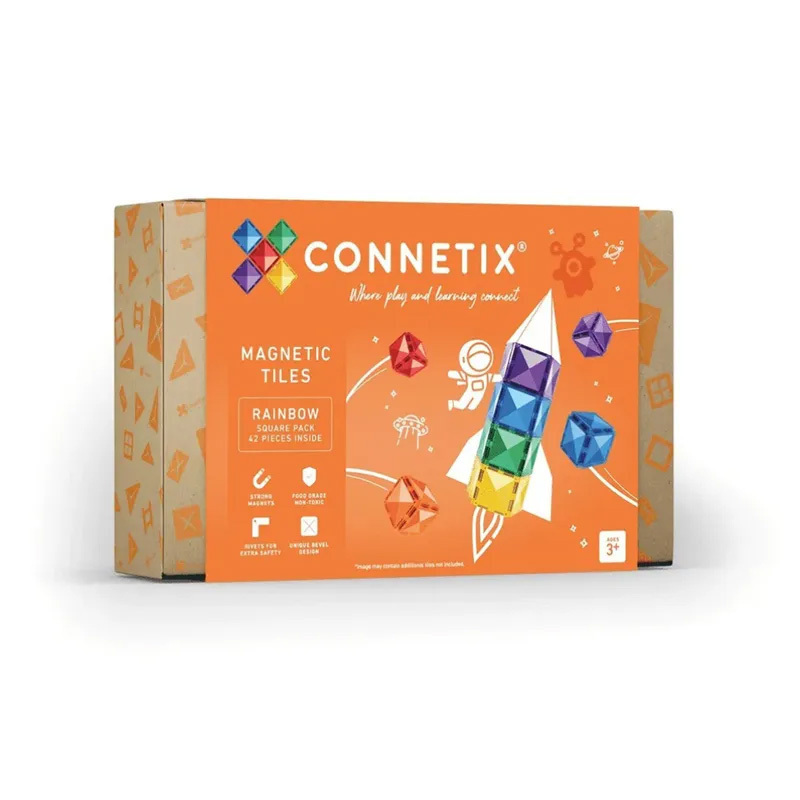 Connetix 磁樂® 42片 彩虹方形擴充組